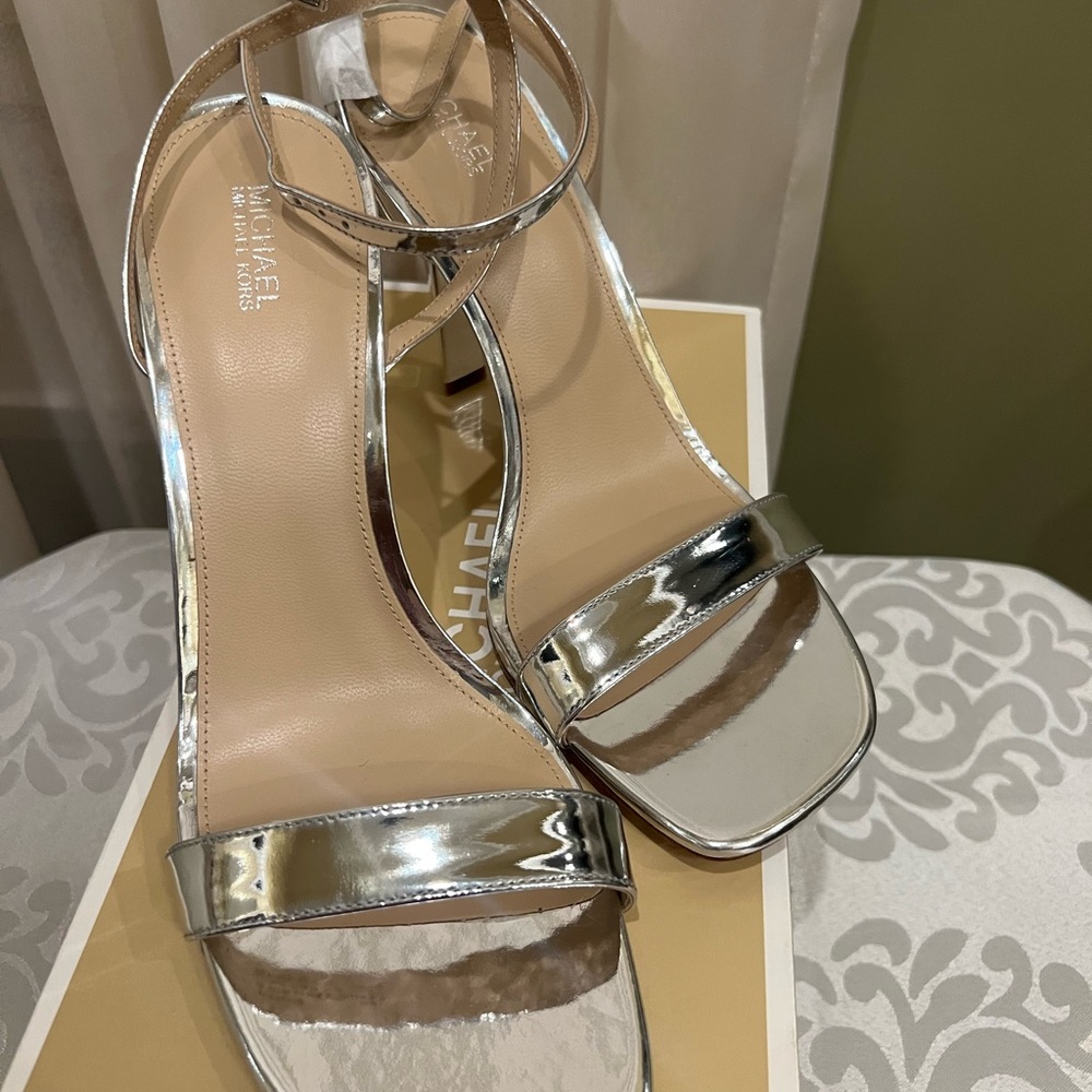 Michael Kors Metallic Silver Heels